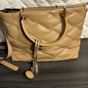 Nine West Regan Tan Quilted Bag Purse